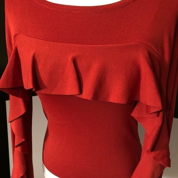 NWOT A. Calin Burnt Orange Shirt Size S - Picture 2 of 6